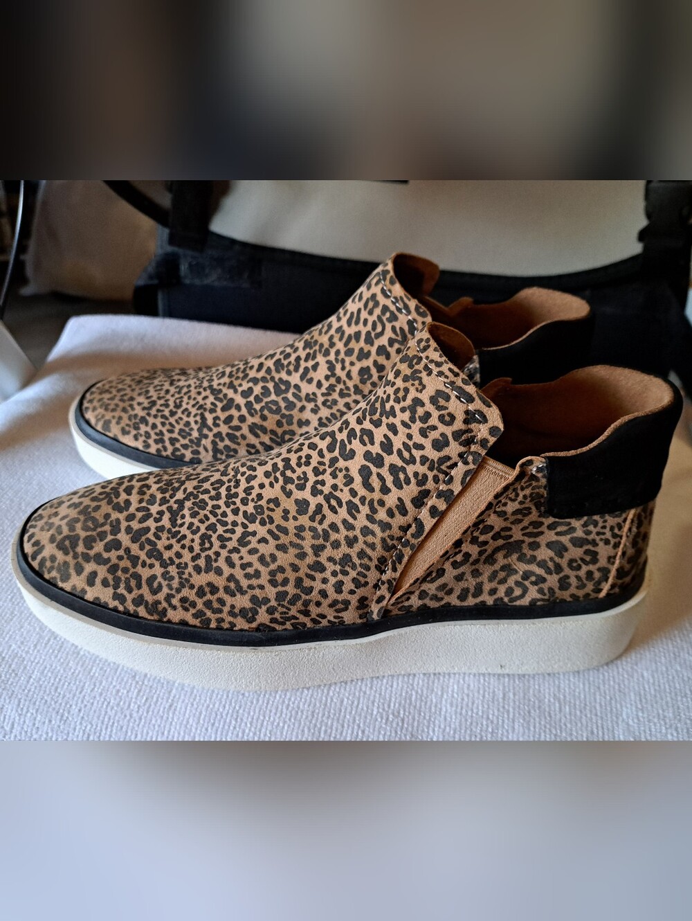 DOLCE VITA leopard print PULL-ON BOOTS brand new SIZE 10 leather uppers